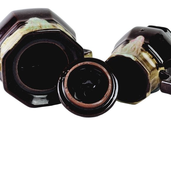 Vtg Van Briggle Glazed Drip Pottery Sugar Bowl & Creamer Set - Picture 7 of 10